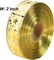 Gold Star Wired Sheer Ribbon Christmas Tree Decoration Christmas Gift Wrap Wreath DIY, 2 Inch by 100-Yard Spool